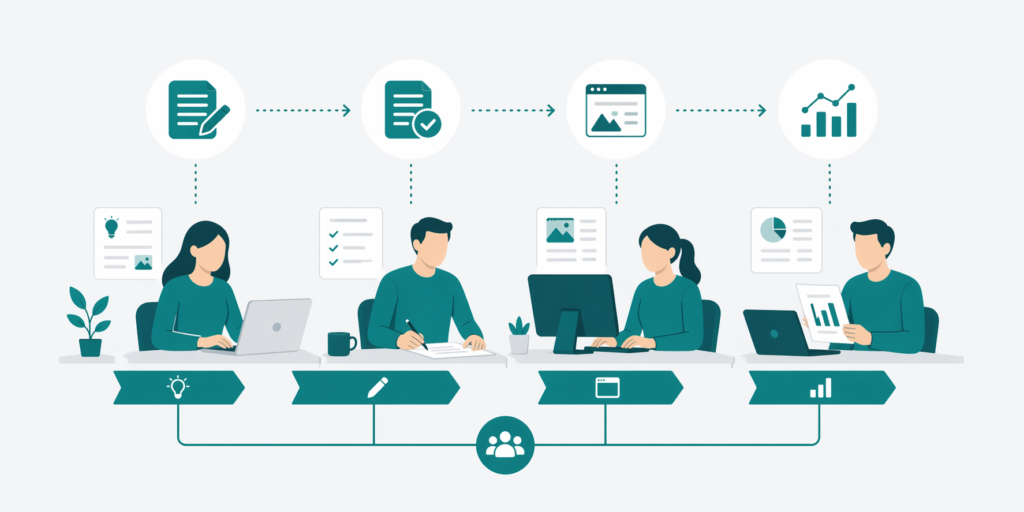 オウンドメディアを運用する体制づくり