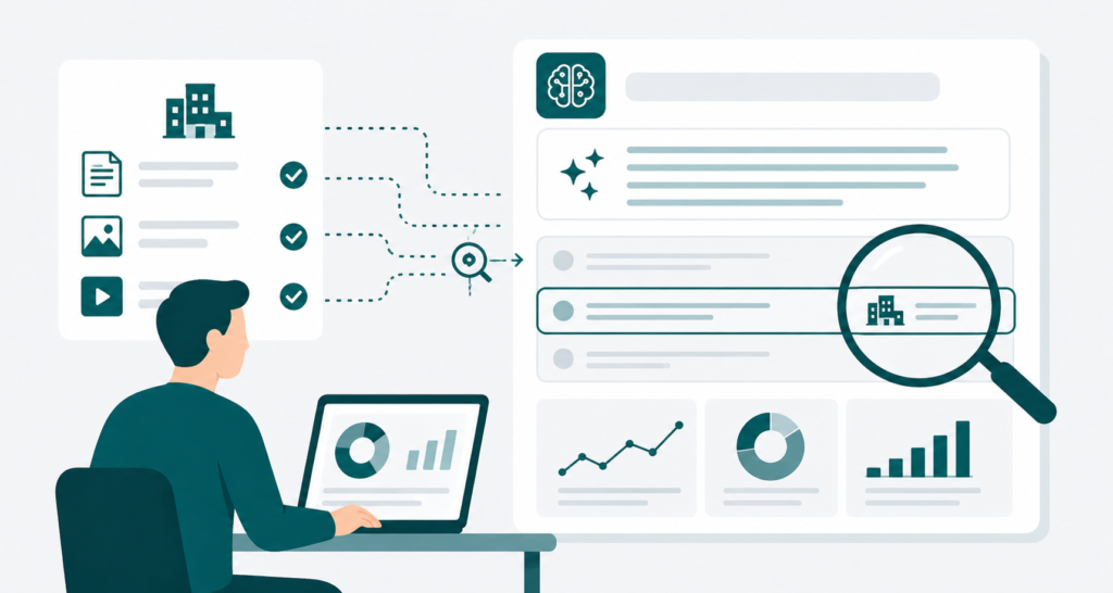 生成AIの回答で自社の情報がどのように引用されている確認